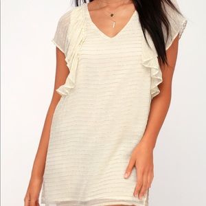 🔥NWT SUNSET DREAMS GOLD STRIPED SHIFT DRESS🔥